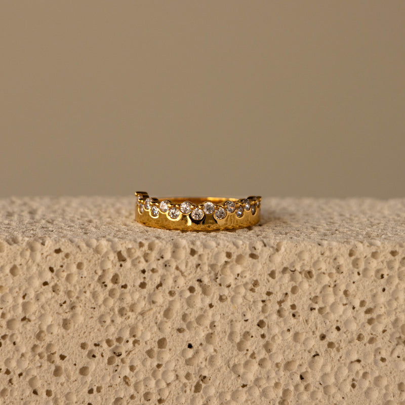 Pave Eternity Crown Ring